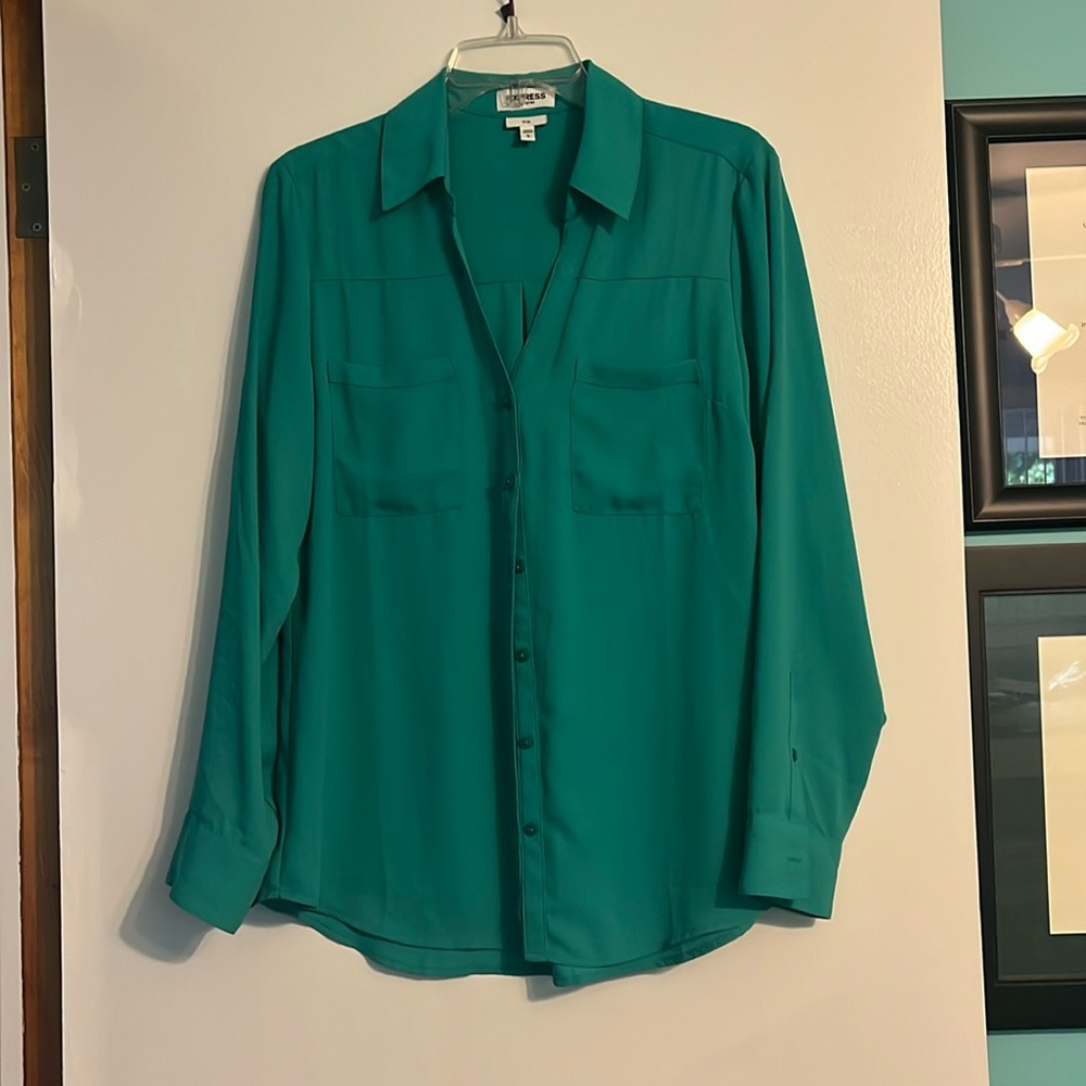 Express Portofino Shirt - Seafoam Green